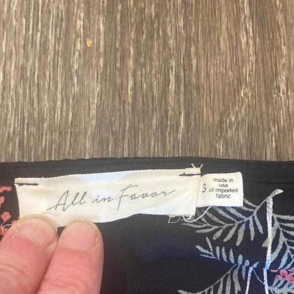 All in Favor Navy Floral Long Sleeve Dress size small - Picture 2 of 7